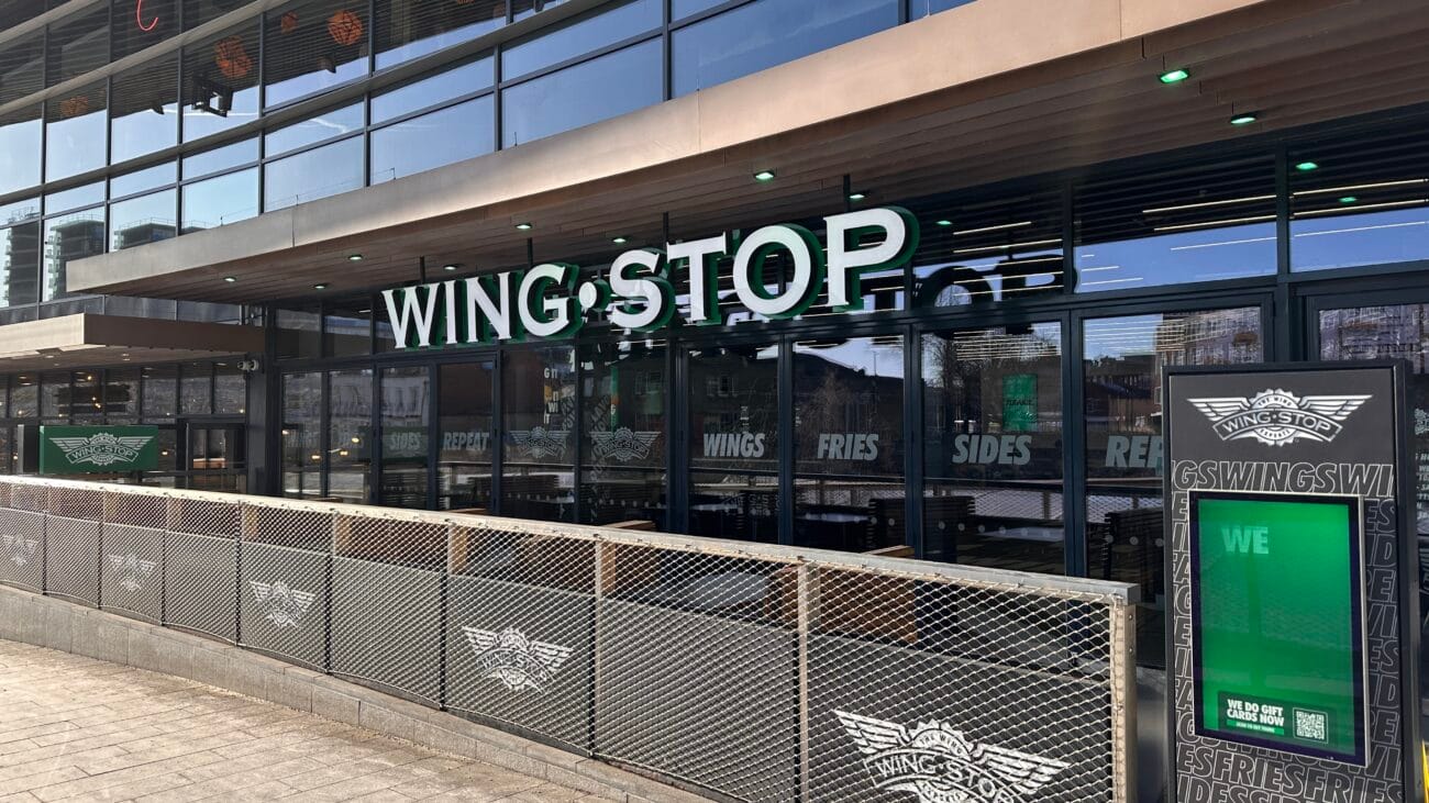 Wingstop restaurant frontage at Westquay, Southampton